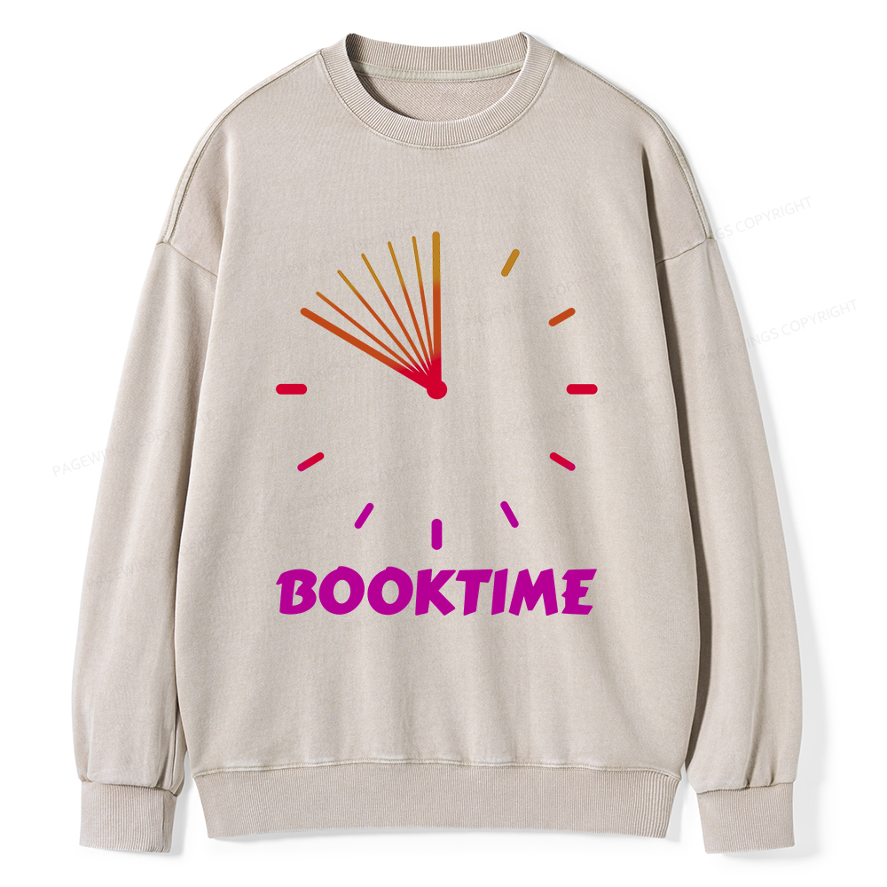 Pagewings Booktime Unisex Washed Sweatshirt