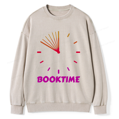 Pagewings Booktime Unisex Washed Sweatshirt