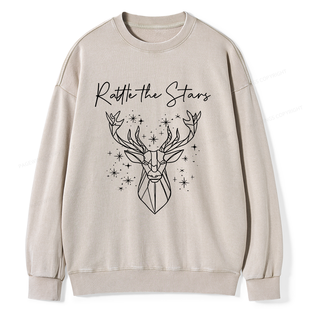 Pagewings Rattle the Stars Unisex Washed Sweatshirt