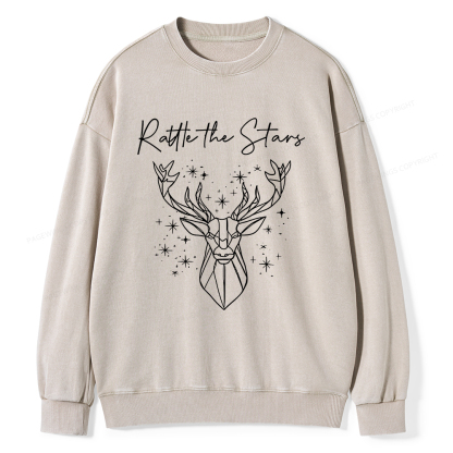 Pagewings Rattle the Stars Unisex Washed Sweatshirt