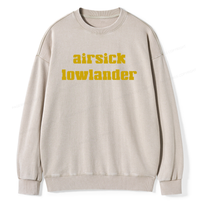 Pagewings Airsick Lowlander Unisex Washed Sweatshirt