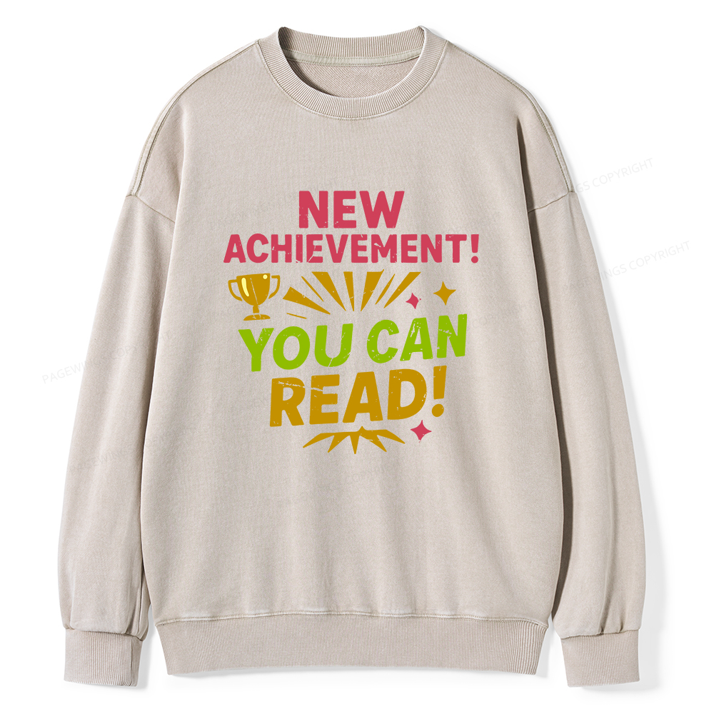 Pagewings New Achievement Unisex Washed Sweatshirt