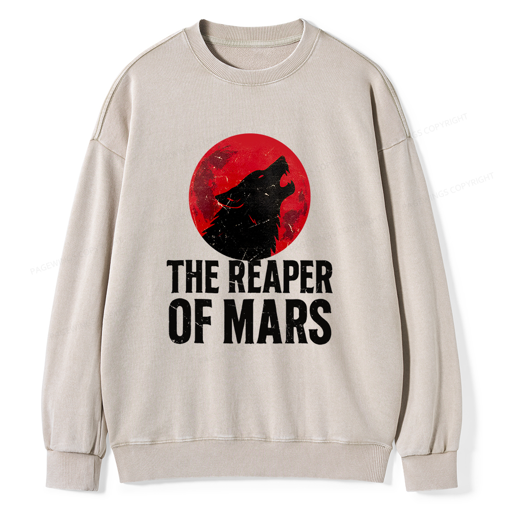Pagewings The Reaper of Mars Unisex Washed Sweatshirt