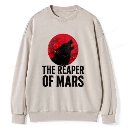 Pagewings The Reaper of Mars Unisex Washed Sweatshirt