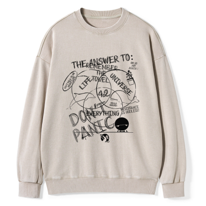 Pagewings The Answer Is 42 Unisex Washed Sweatshirt