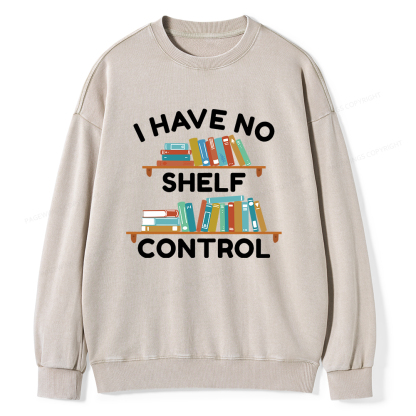 Pagewings I Have No Shelf Control Unisex Washed Sweatshirt