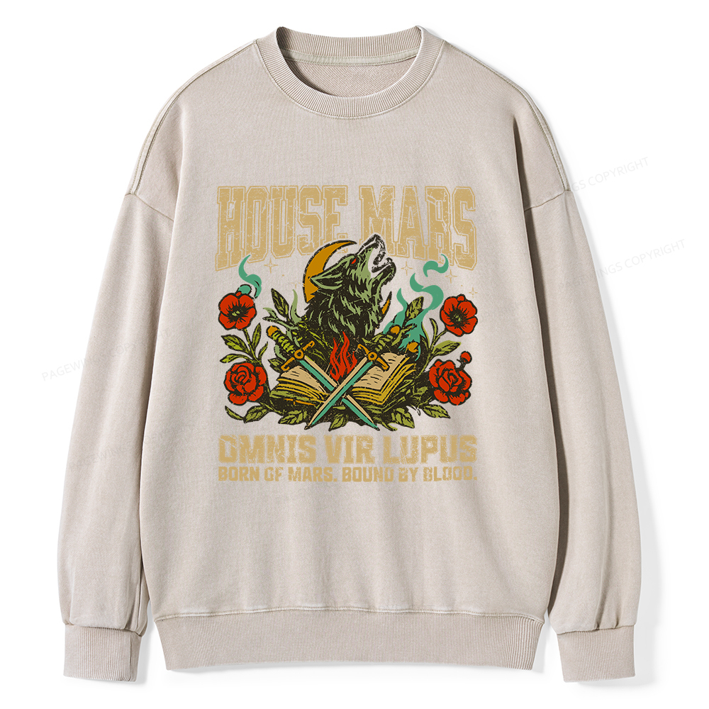 Pagewings House Mars Unisex Washed Sweatshirt