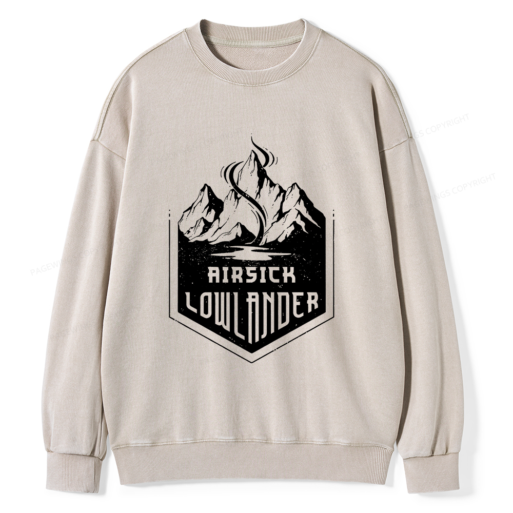 Pagewings Airsick Lowlander Unisex Washed Sweatshirt