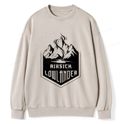 Pagewings Airsick Lowlander Unisex Washed Sweatshirt