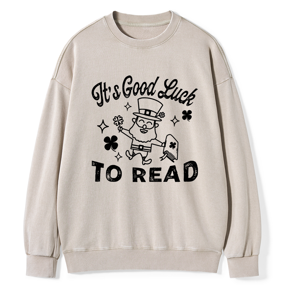 Pagewings  St. Patrick's day Librarian Shirt Library tshirt Unisex Washed Sweatshirt