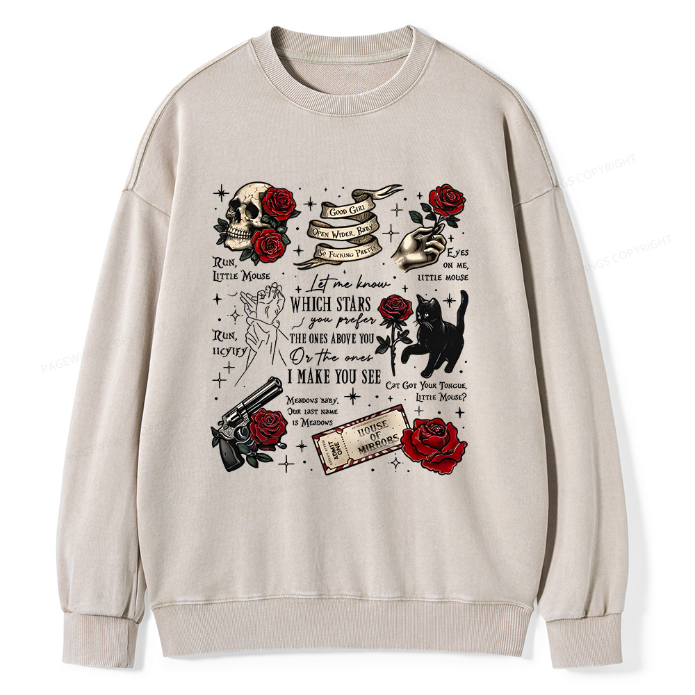 Pagewings Run Little Mouse Unisex Washed Sweatshirt