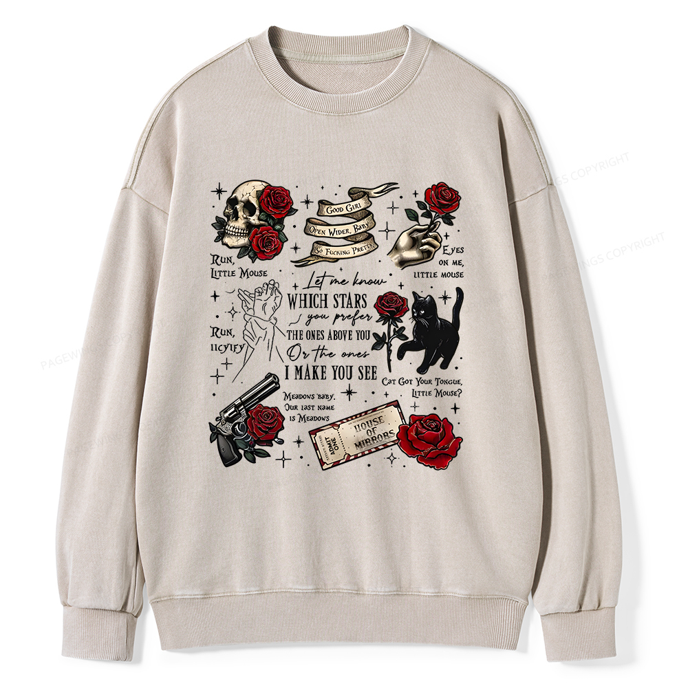 Pagewings Run Little Mouse Unisex Washed Sweatshirt