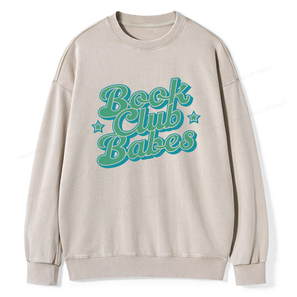 Pagewings Book Club Babes Unisex Washed Sweatshirt