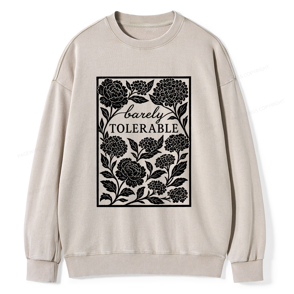 Pagewings Barley Tolerable Unisex Washed Sweatshirt