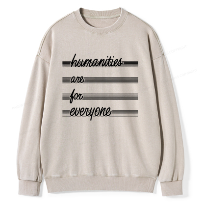 Pagewings Humanities Are For Everyone Unisex Washed Sweatshirt