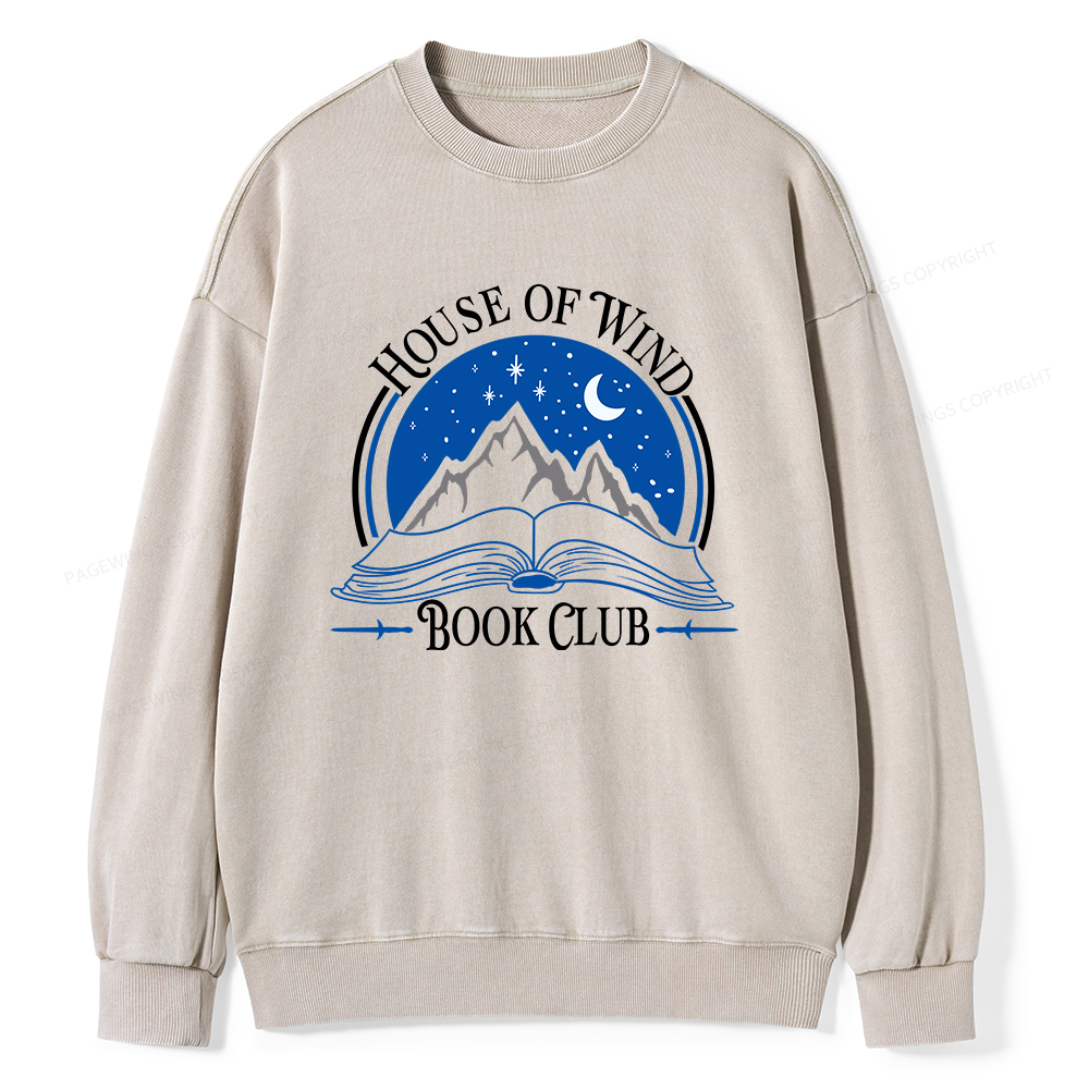 Pagewings House of Wind Book Club Unisex Washed Sweatshirt