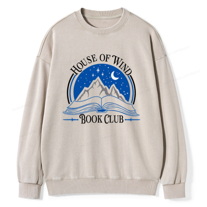 Pagewings House of Wind Book Club Unisex Washed Sweatshirt