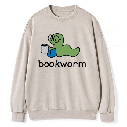 Pagewings Bookworm Unisex Washed Sweatshirt
