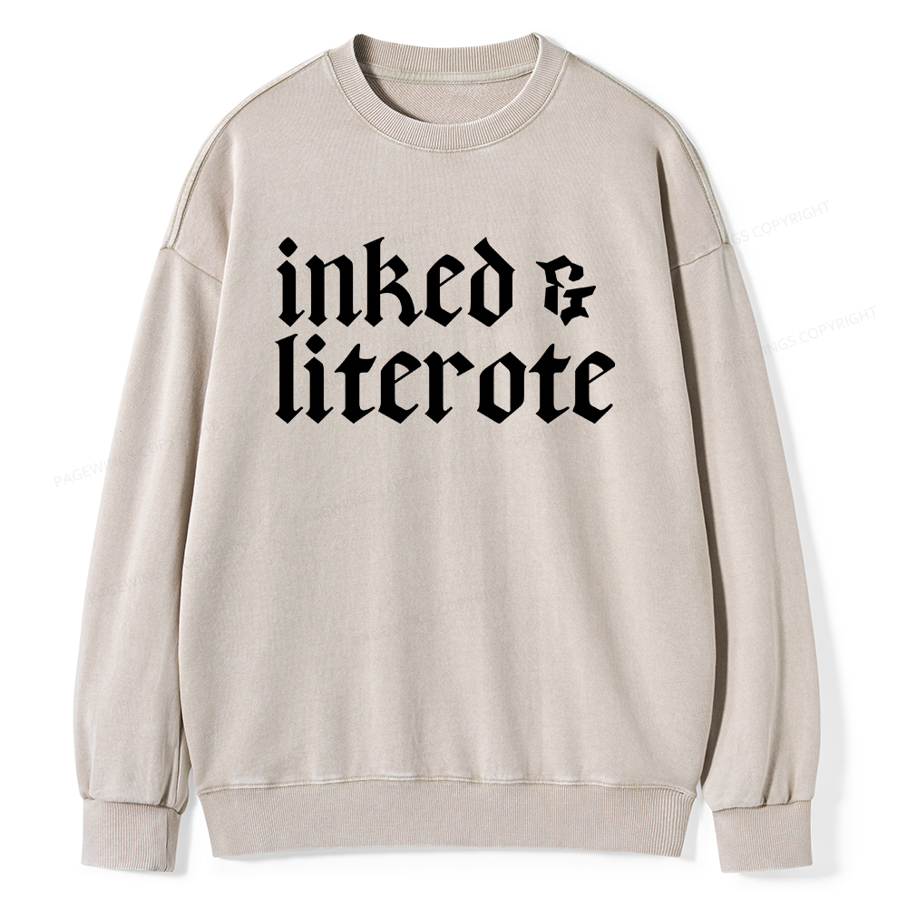 Pagewings Inked Literate Unisex Washed Sweatshirt
