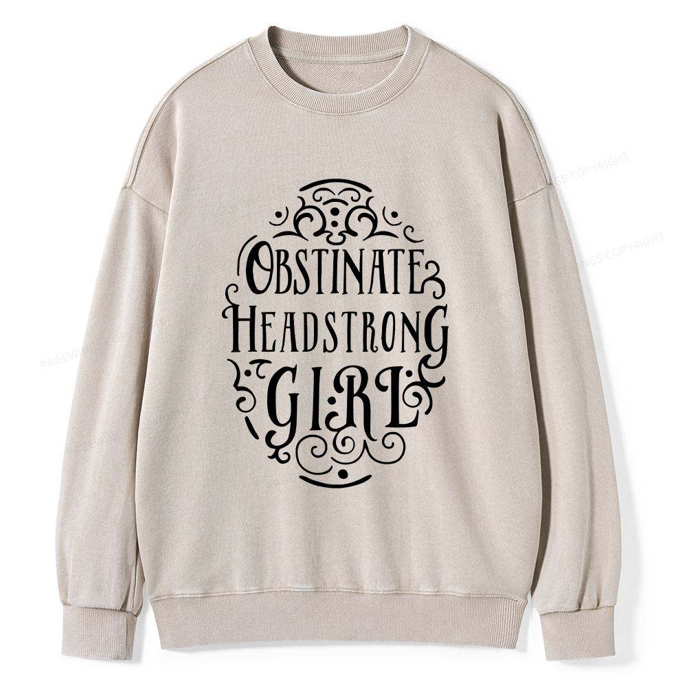 Pagewings Obstinate Unisex Washed Sweatshirt