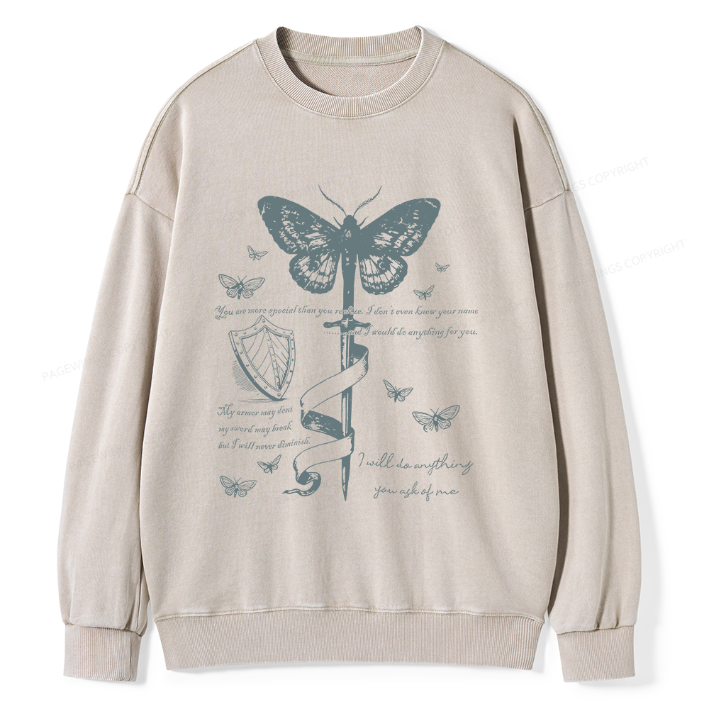 Pagewings Fantasy Reading  Unisex Washed Sweatshirt