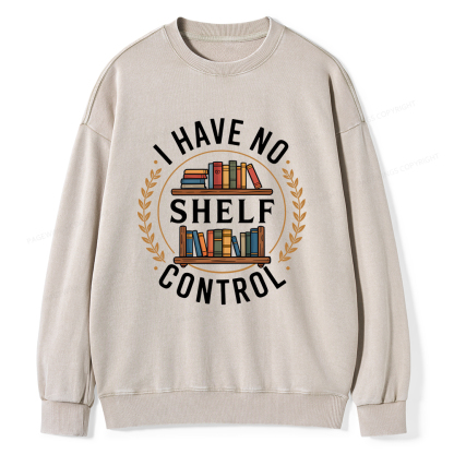 Pagewings I Have No Shelf Control Unisex Washed Sweatshirt