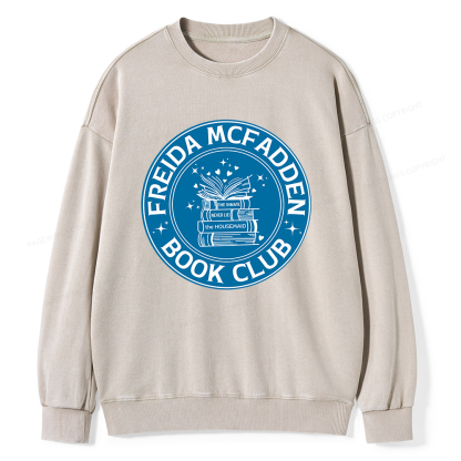 Pagewings Freida McFadden Book Club Unisex Washed Sweatshirt