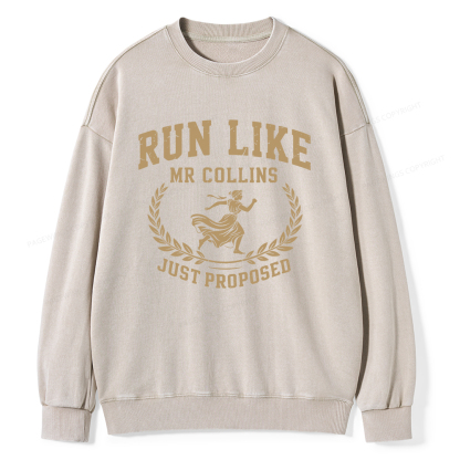 Pagewings Just Proposed Unisex Washed Sweatshirt