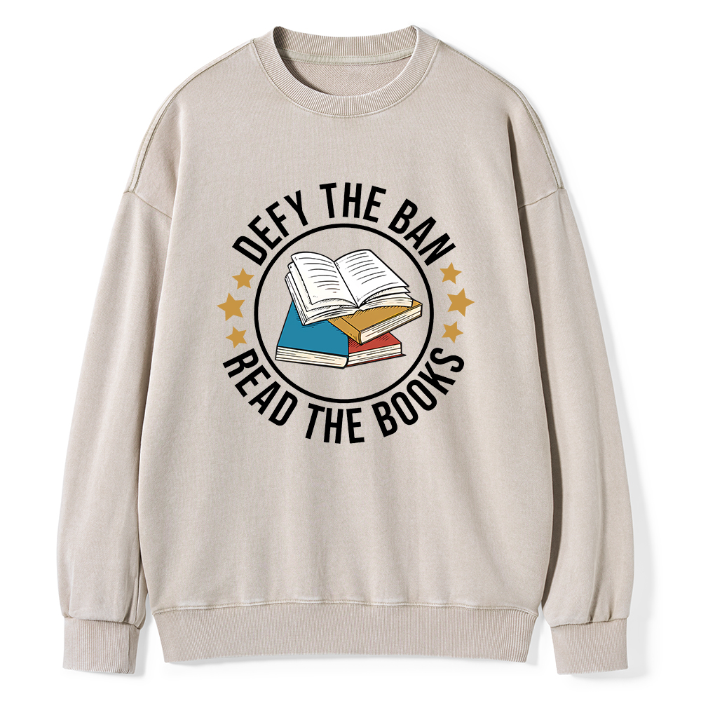 Pagewings Read Banned Books T-Shirt Unisex Washed Sweatshirt