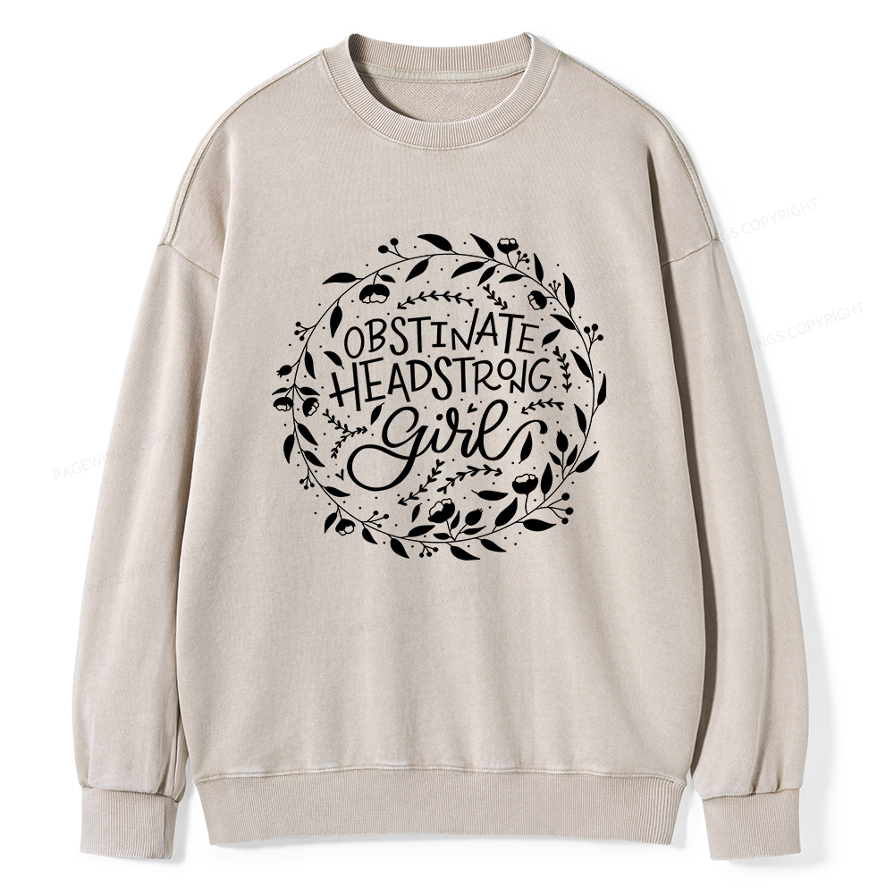 Pagewings Obstinate Unisex Washed Sweatshirt