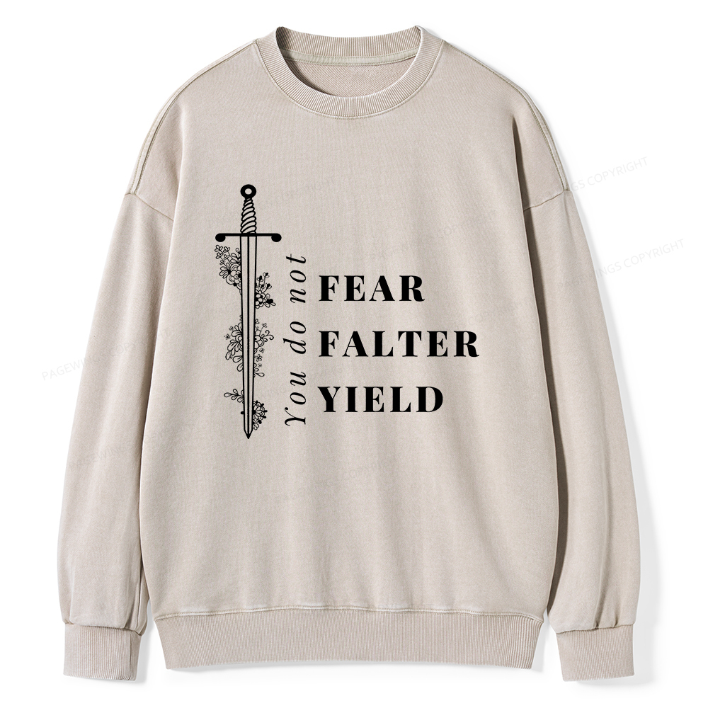 Pagewings You Do Not Yield Unisex Washed Sweatshirt