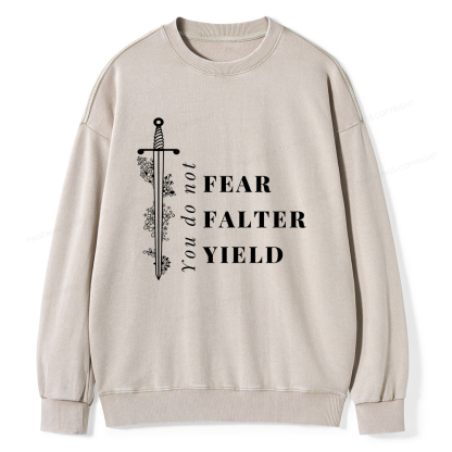 Pagewings You Do Not Yield Unisex Washed Sweatshirt