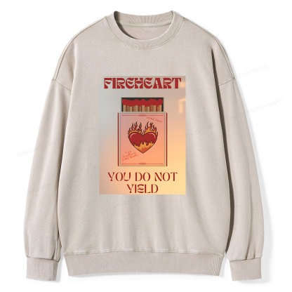 Pagewings Fireheart Unisex Washed Sweatshirt