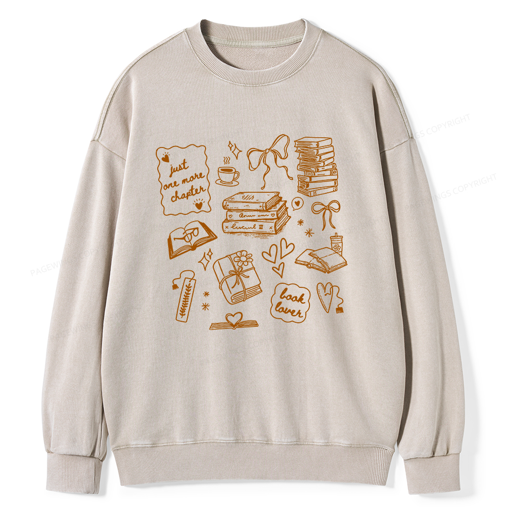 Pagewings Book Lover Unisex Washed Sweatshirt