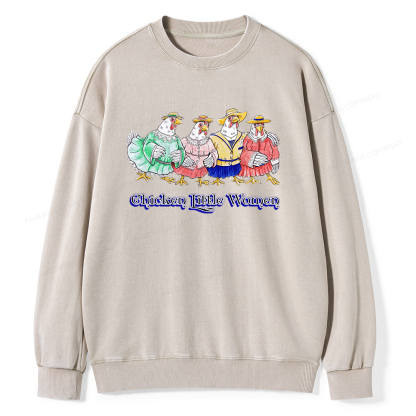 Pagewings Chicken Unisex Washed Sweatshirt