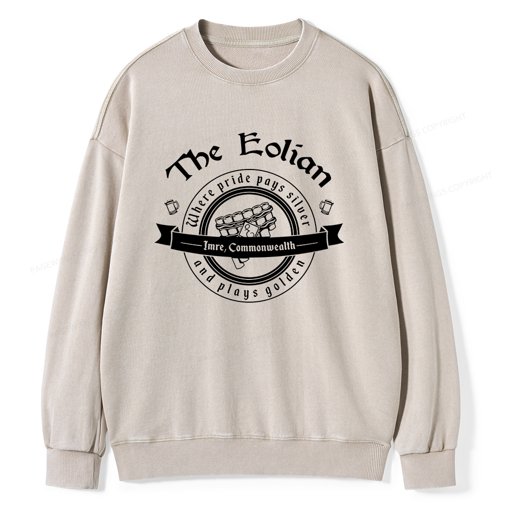 Pagewings Eolian Bar Unisex Washed Sweatshirt
