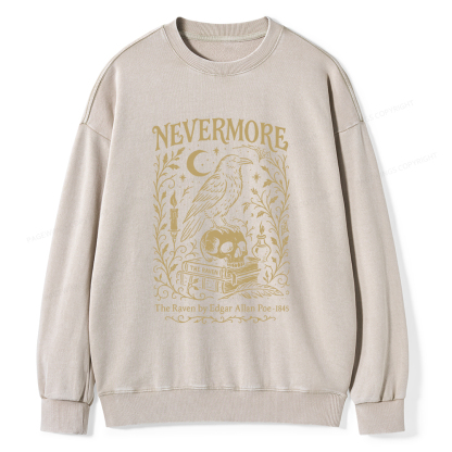 Pagewings Nevermore Unisex Washed Sweatshirt