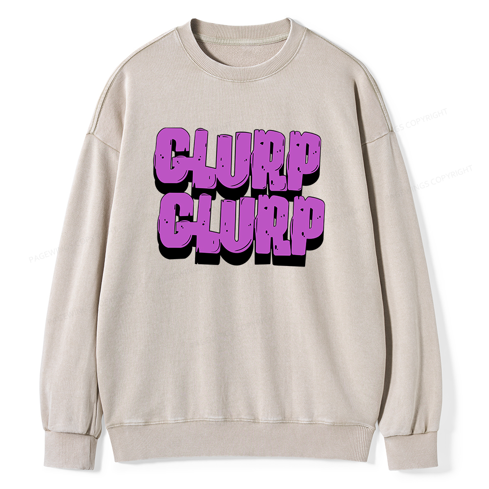 Pagewings Glurp Glurp Unisex Washed Sweatshirt