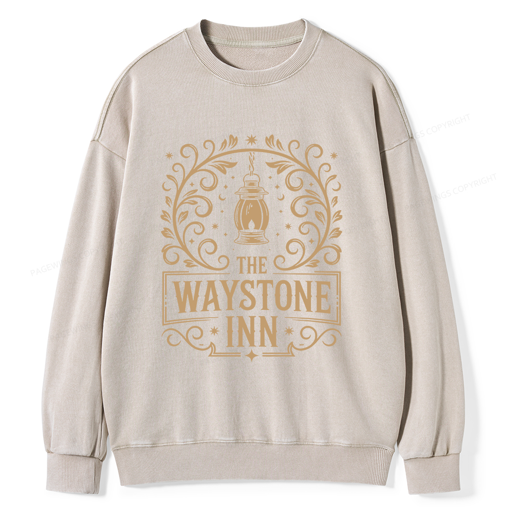 Pagewings The Waystone Inn Unisex Washed Sweatshirt