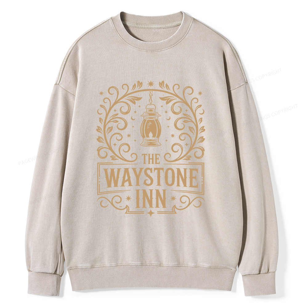 Pagewings The Waystone Inn Unisex Washed Sweatshirt