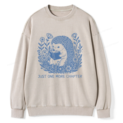 Pagewings Just One More Chapter Unisex Washed Sweatshirt