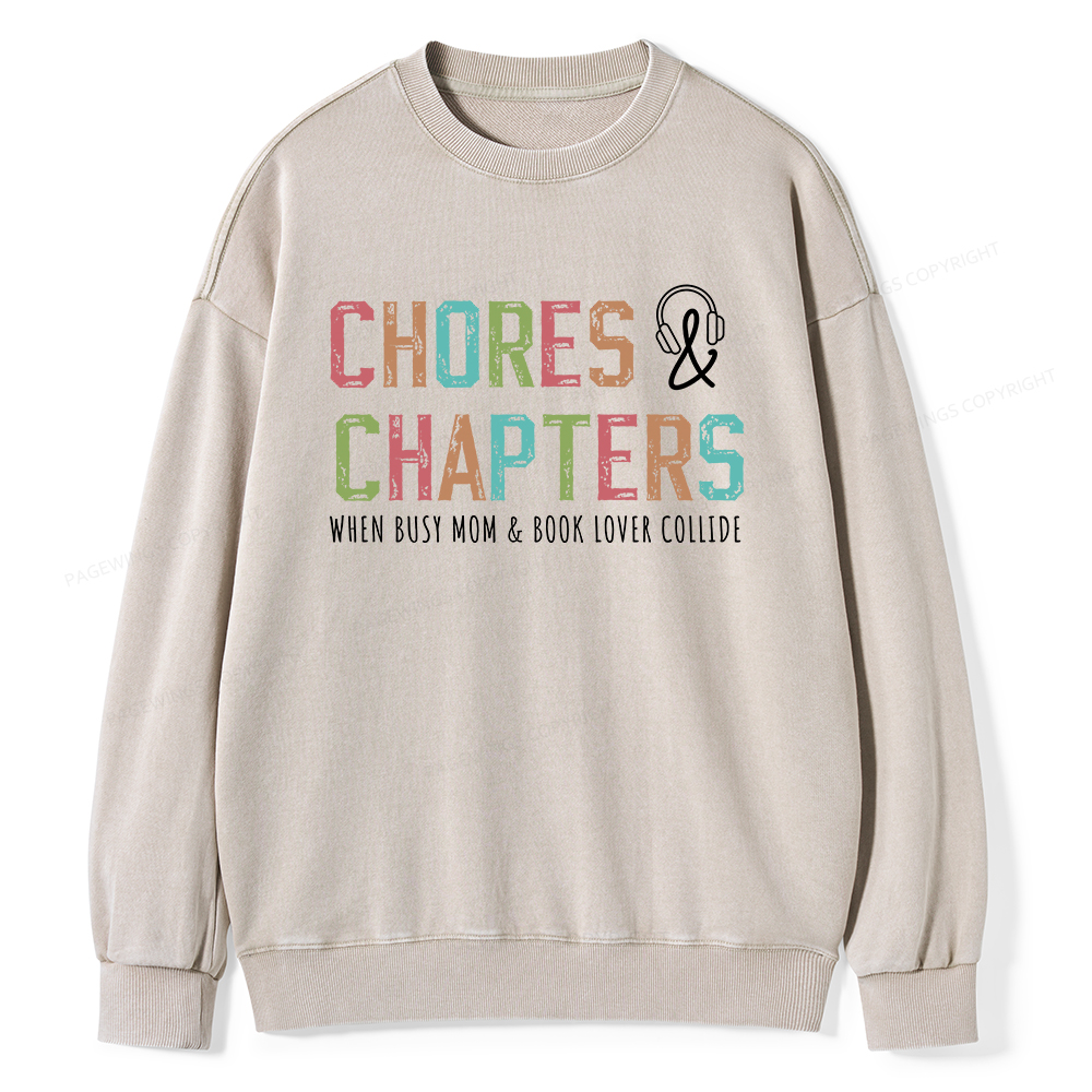 Pagewings Audiobook Lover Unisex Washed Sweatshirt