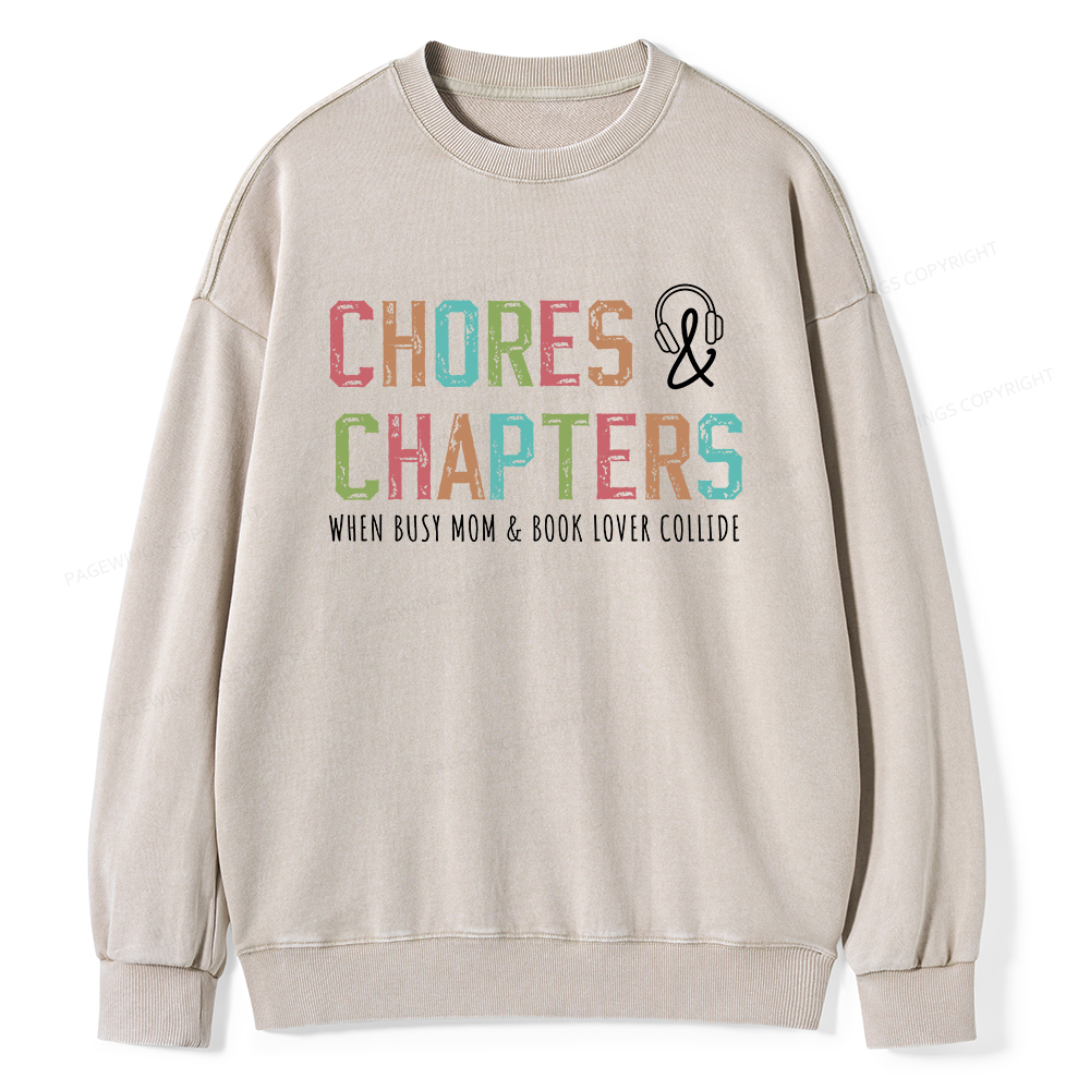 Pagewings Audiobook Lover Unisex Washed Sweatshirt