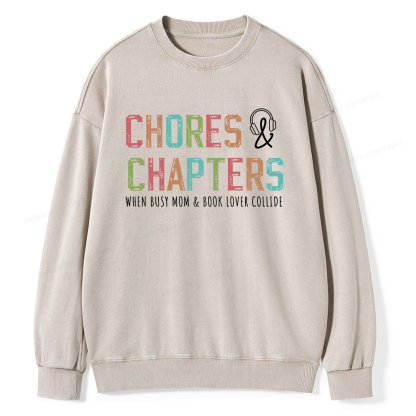 Pagewings Audiobook Lover Unisex Washed Sweatshirt