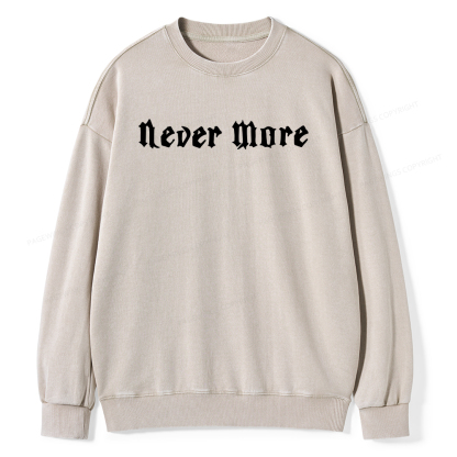 Pagewings Never More Unisex Washed Sweatshirt