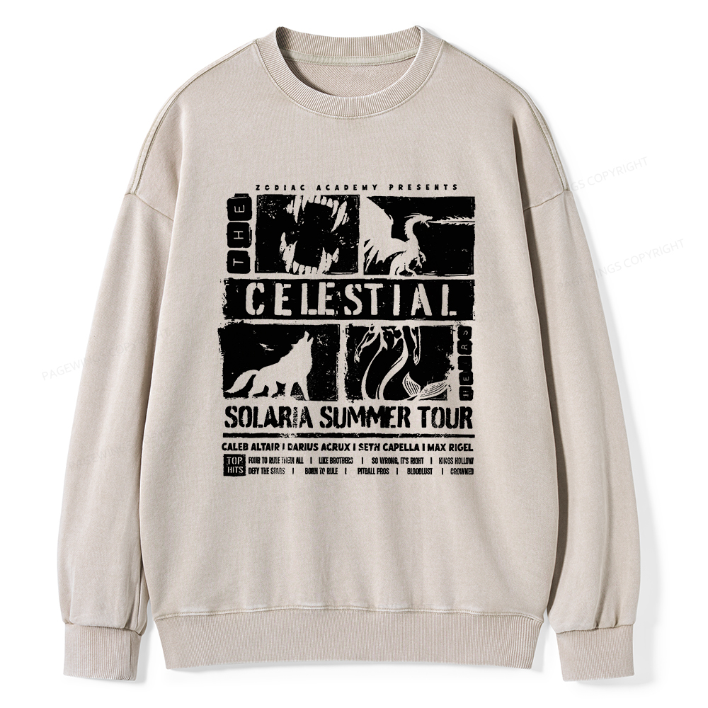 Pagewings The Celestial Heirs Unisex Washed Sweatshirt