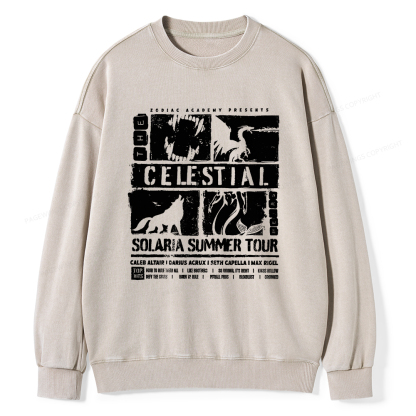 Pagewings The Celestial Heirs Unisex Washed Sweatshirt