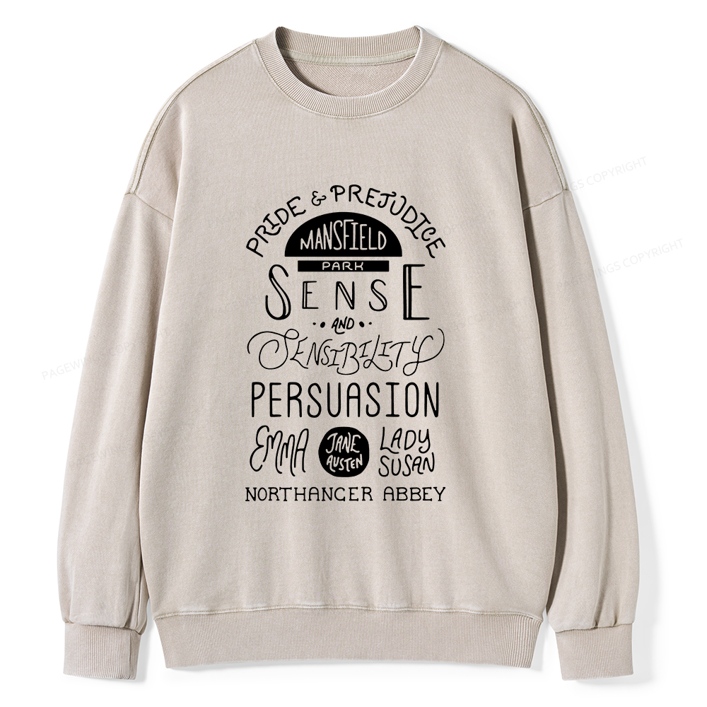 Pagewings By A Lady Unisex Washed Sweatshirt