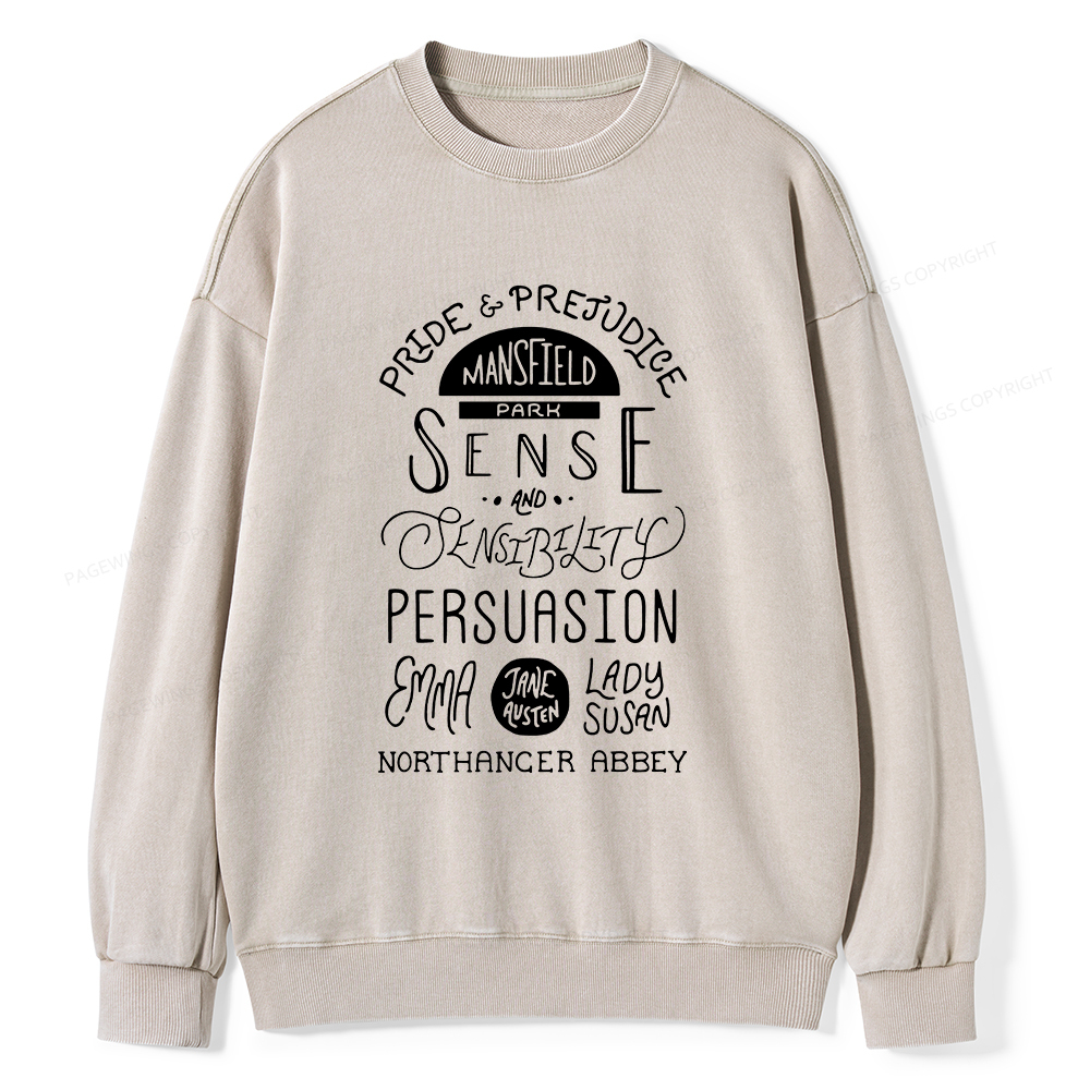 Pagewings By A Lady Unisex Washed Sweatshirt