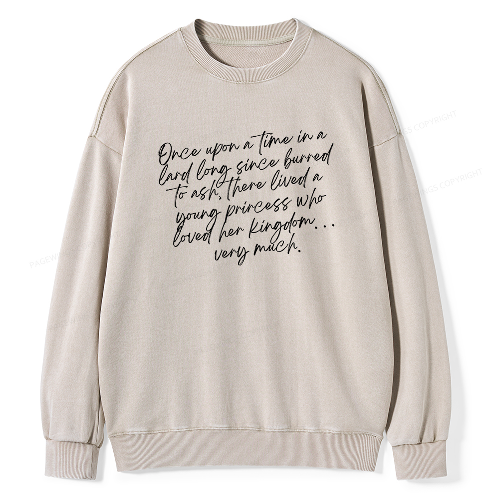 Pagewings Once Upon A Time Unisex Washed Sweatshirt